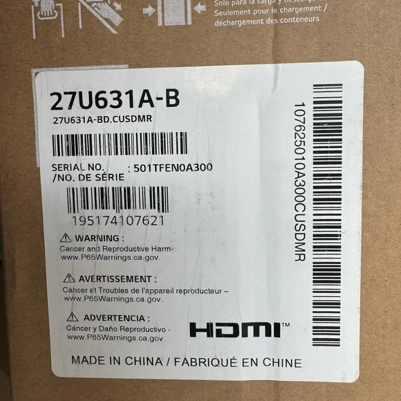 LG QHD Monitor - Brown Box